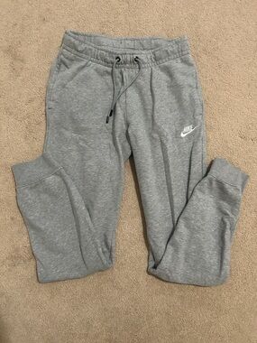 Nike Grey Drawstring Fleece Joggers